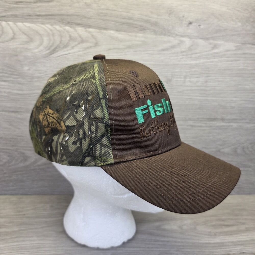 Hunt Fish Camo Hat Mens Strapback Brown RealTree Hunting Fishing Baseball Cap